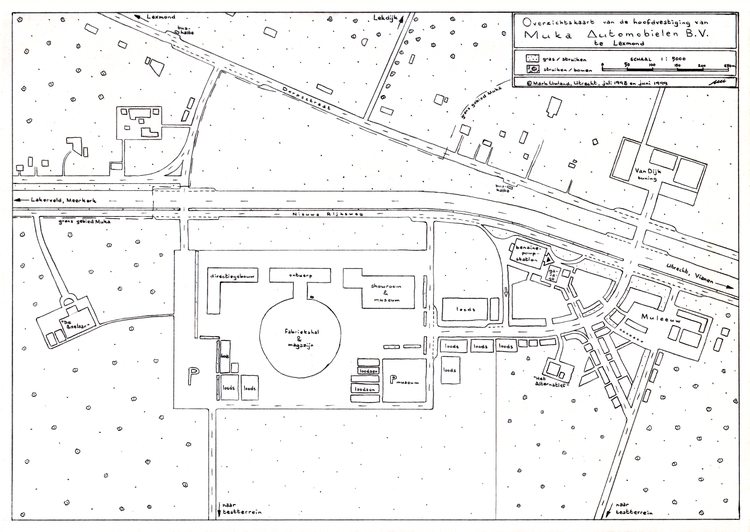 Map of the Muka car-factory in Lexmond