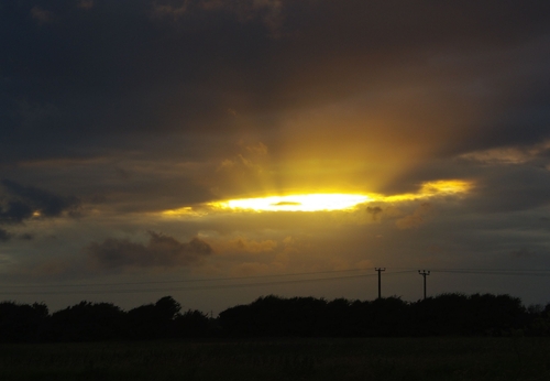 sunset at the camping