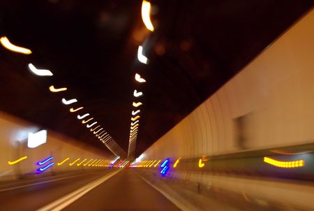 inside Mont Blanc Tunnel