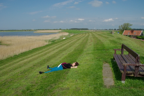 Laura on the dike